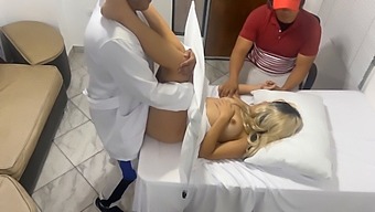 My Spouse Undergoes A Gynecological Examination, But I Suspect The Doctor Is Having Sex With Her While I Am Present, And My Partner Seems To Enjoy It. This Is A Ntr Jav Video.