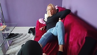 A Blonde Woman'S Initial Experience In Foot Fetishism