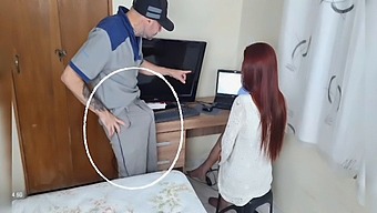 Housewife'S Computer Repair Turns Into Steamy Encounter