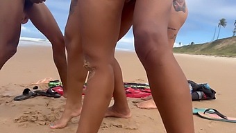 Indulging In Wild Beach Encounters With Unexpected Partners At The Nude Beach, Resulting In Intense Orgasms