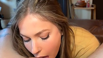 Intimate Couple'S Pov Video Of Oral Pleasure And Facial Climax