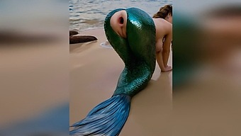 A Stranger Penetrates A Mermaid Vigorously On The Beach, Damaging Her Delicate Anus With Intense Outdoor Anal Intercourse - Ai-Generated Porn